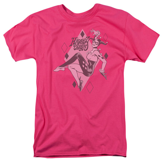 Dc - Harley Quinn - Short Sleeve Adult 18/1 - Hot Pink T-shirt