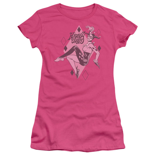 Dc - Harley Quinn - Short Sleeve Junior Sheer - Hot Pink T-shirt