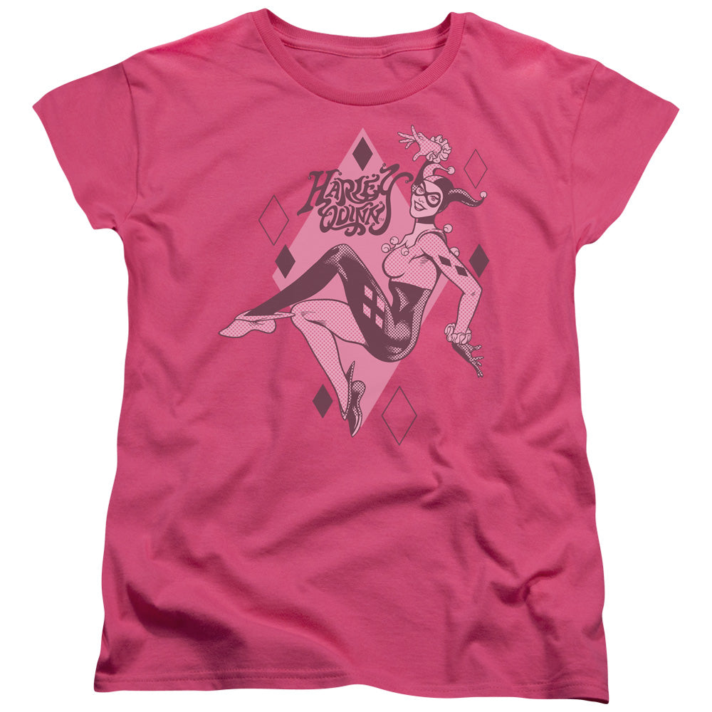 Dc - Harley Quinn - Short Sleeve Womens Tee - Hot Pink T-shirt