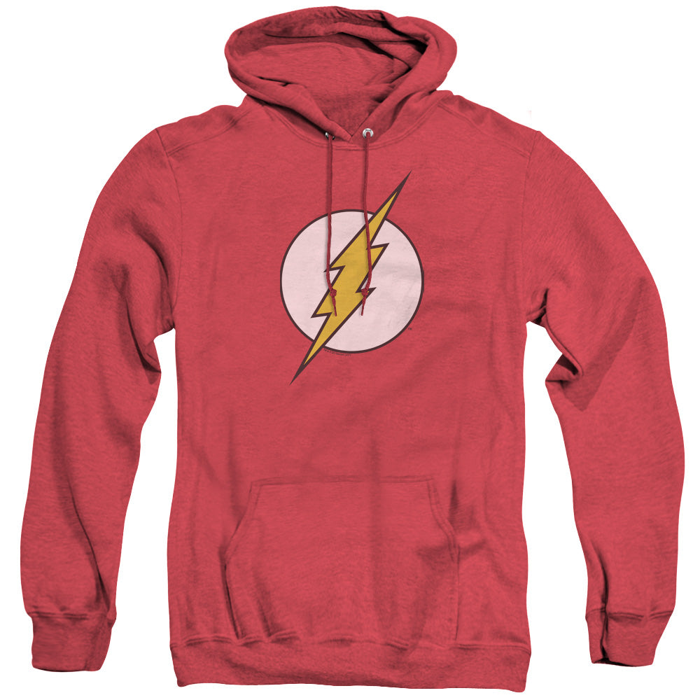 Dc Flash - Flash Logo - Adult Heather Hoodie - Red