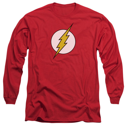 Dc Flash - Flash Logo - Long Sleeve Adult 18/1 - Red T-shirt