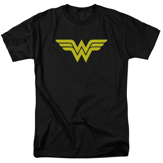 Dc - Wonder Woman Logo - Short Sleeve Adult 18/1 - Black T-shirt