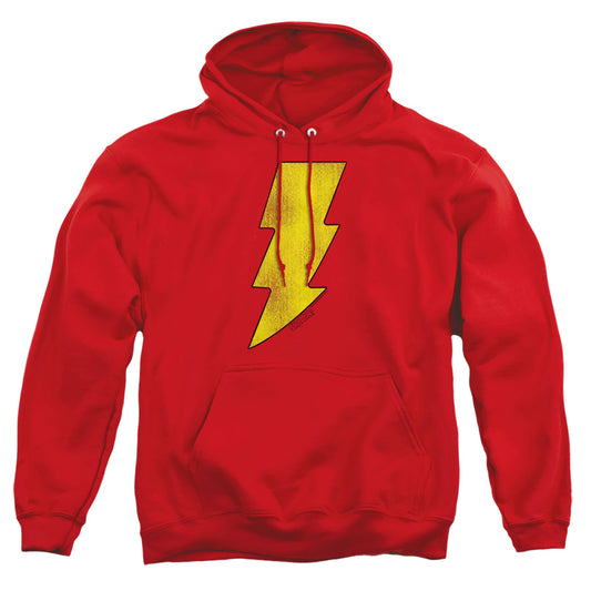 Dc - Shazam Logo Distressed - Adult Pull-over Hoodie - Red