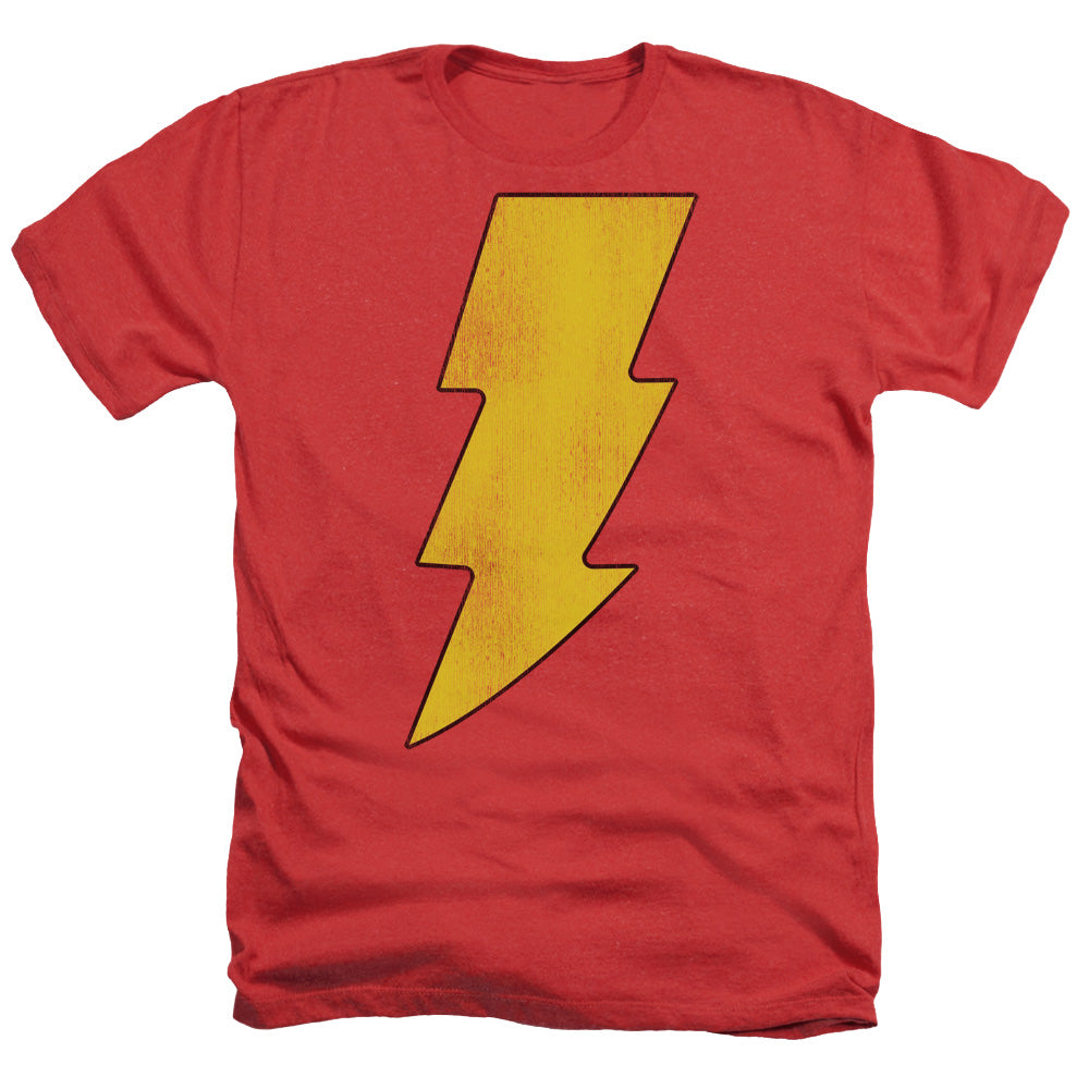 Dc - Shazam Logo Distressed - Adult Heather - Red