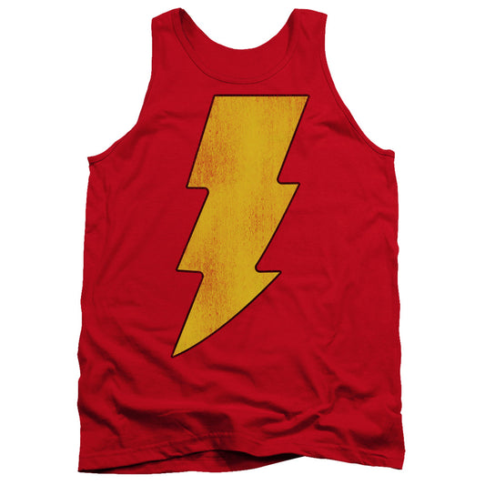 Dc - Shazam Logo Distressed - Adult Tank - Red