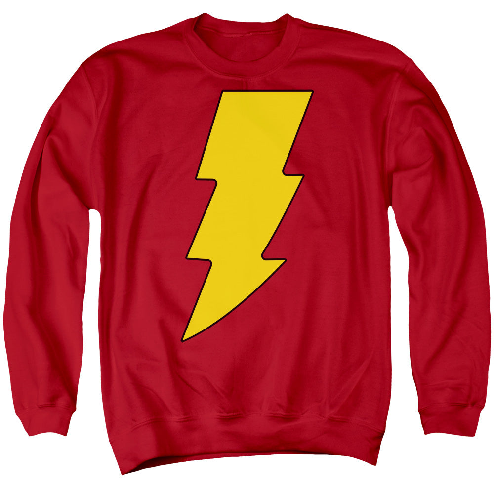 Dc Shazam Logo - Adult Crewneck Sweatshirt - Red