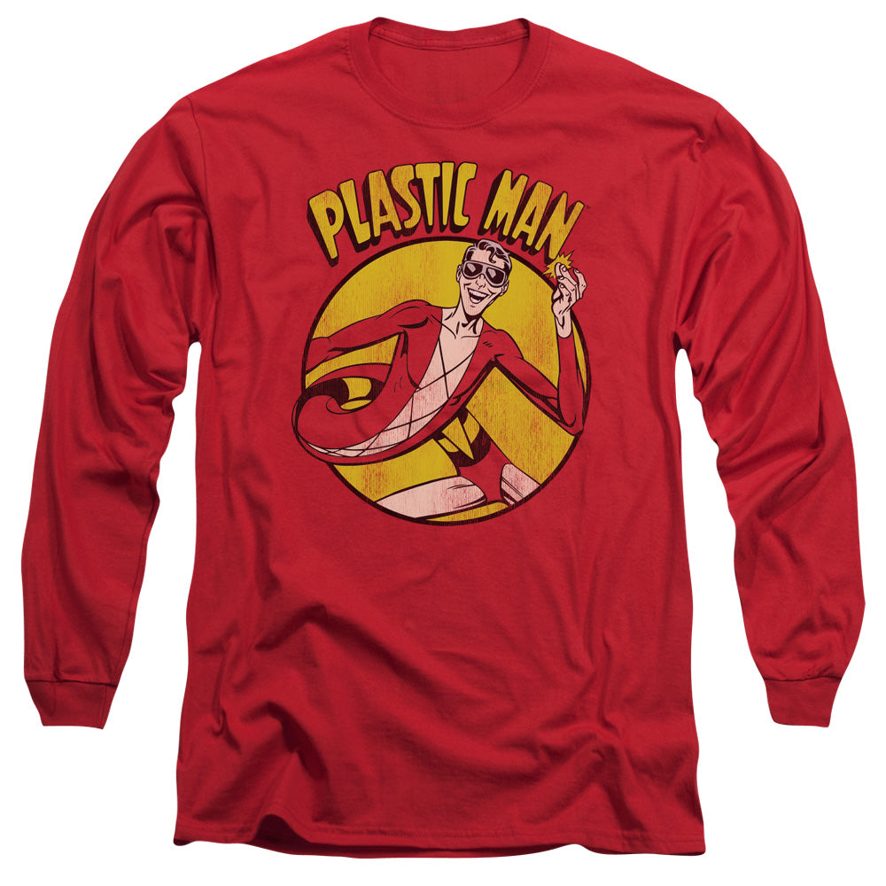 Dc - Plastic Man - Long Sleeve Adult 18/1 - Red T-shirt
