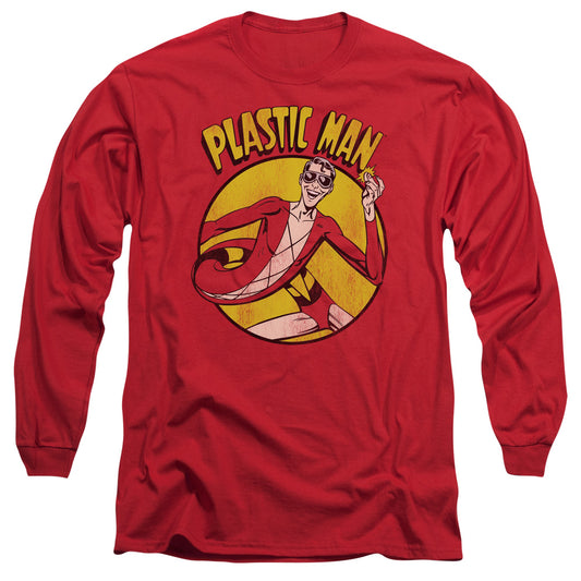 Dc - Plastic Man - Long Sleeve Adult 18/1 - Red T-shirt