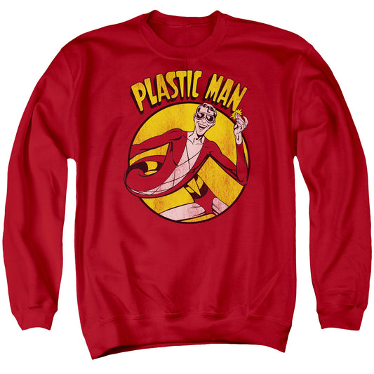 Dc - Plastic Man - Adult Crewneck Sweatshirt - Red