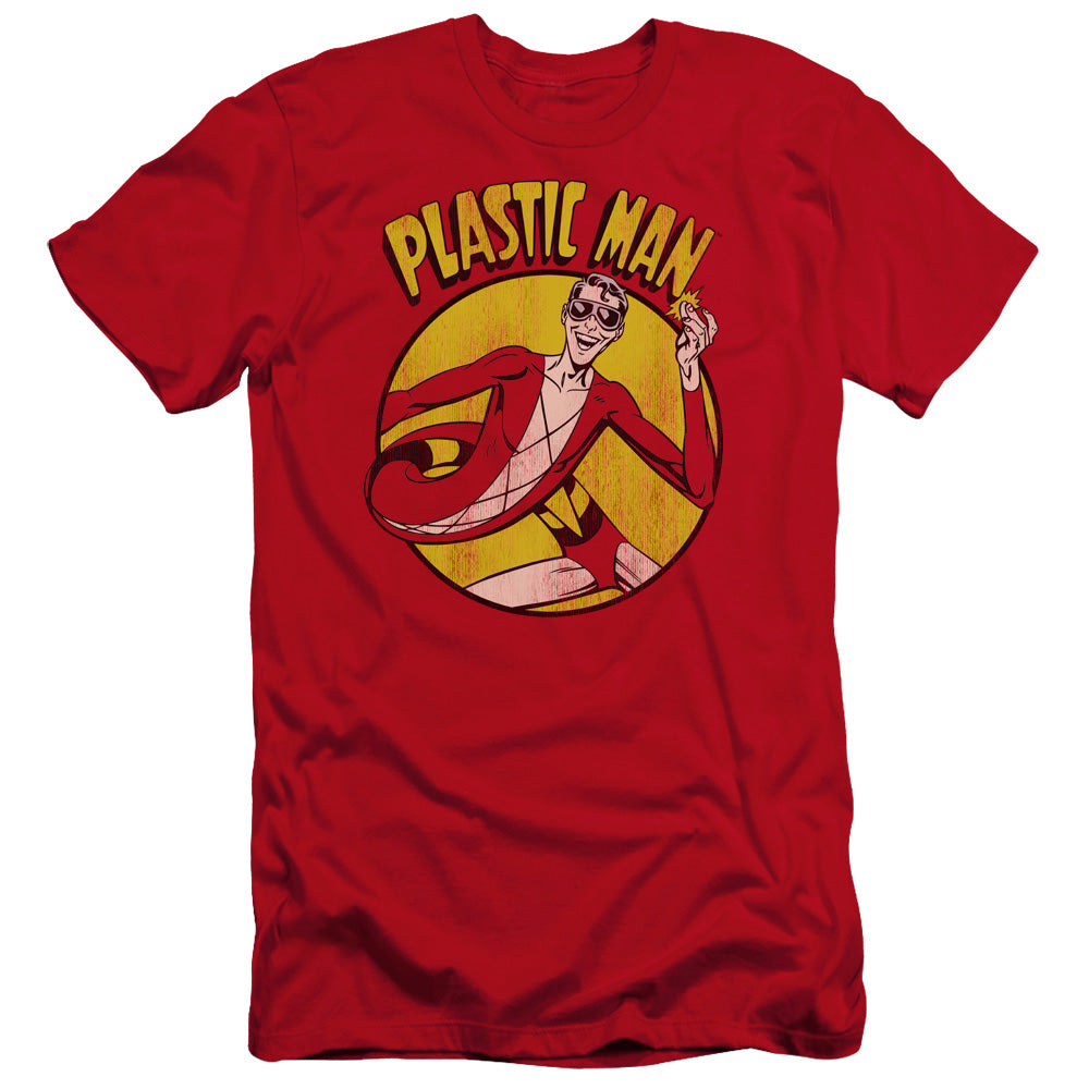 Dc - Plastic Man-premuim Canvas Adult Slim Fit 30/1 - Red
