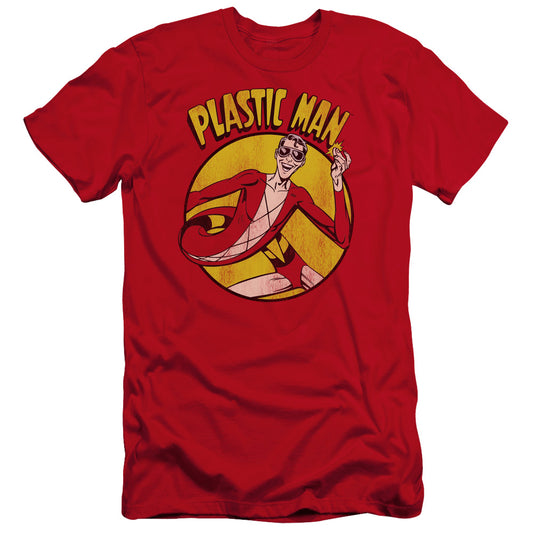 Dc - Plastic Man-premuim Canvas Adult Slim Fit 30/1 - Red