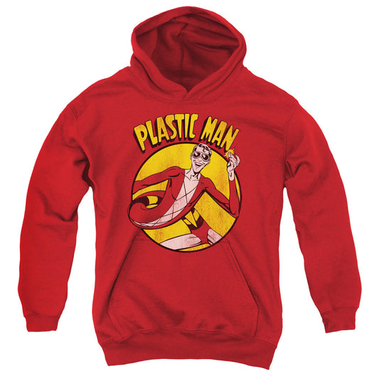Dc Plastic Man-youth Pull-over Hoodie - Red