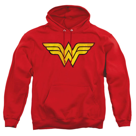 Dc - Wonder Woman Logo Dist - Adult Pull-over Hoodie - Red