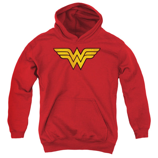 Dc - Wonder Woman Logo Dist - Youth Pull-over Hoodie - Red