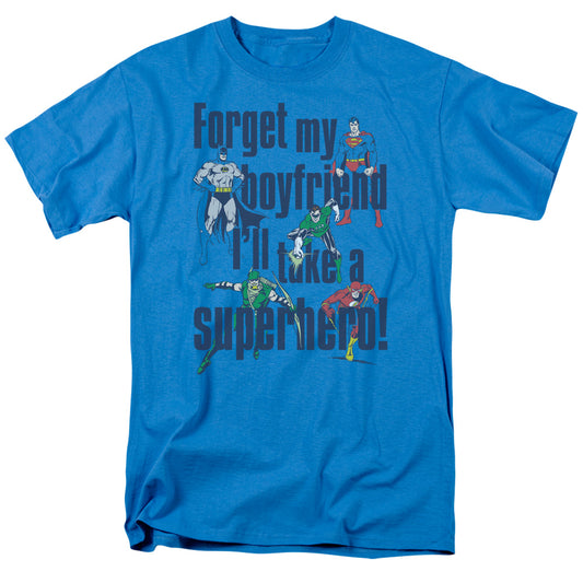 Dc - Forget My Boyfriend - Short Sleeve Adult 18/1 - Turquoise T-shirt