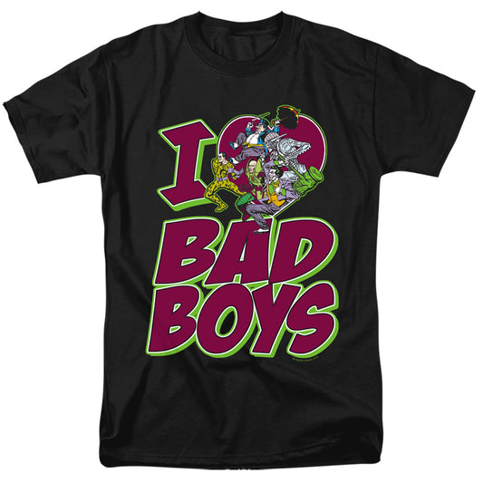 Dc - I Heart Bad Boys - Short Sleeve Adult 18/1 - Black T-shirt
