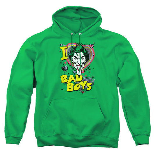 Dc - I Heart Bad Boys 2 - Adult Pull-over Hoodie - Kelly Green