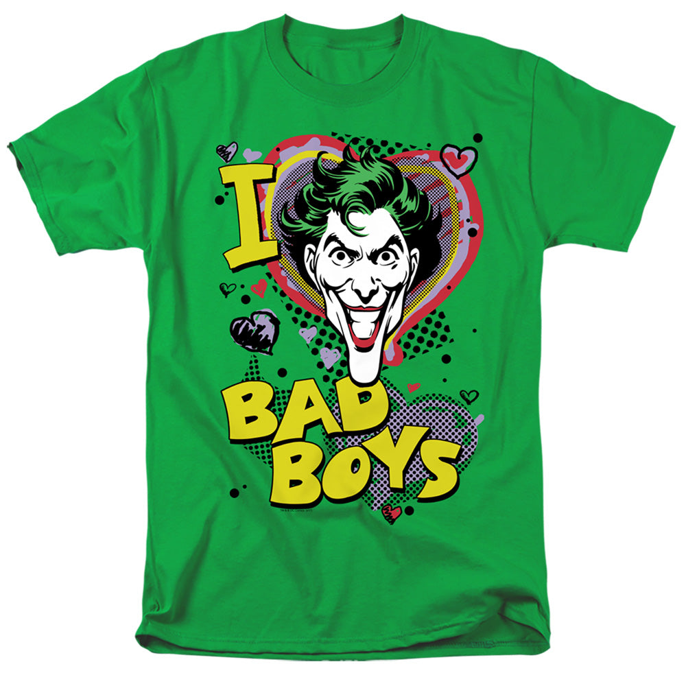 Dc - I Heart Bad Boys 2 - Short Sleeve Adult 18/1 - Kelly Green T-shirt