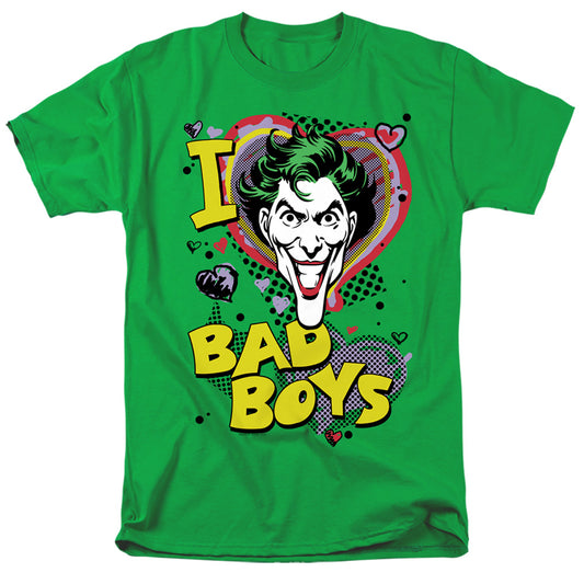 Dc - I Heart Bad Boys 2 - Short Sleeve Adult 18/1 - Kelly Green T-shirt