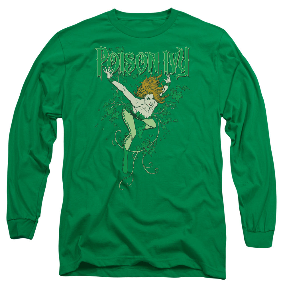 Dc - Poison Ivy - Long Sleeve Adult 18/1 - Kelly Green T-shirt
