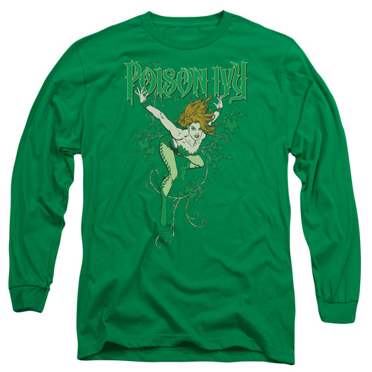 Dc - Poison Ivy - Long Sleeve Adult 18/1 - Kelly Green T-shirt