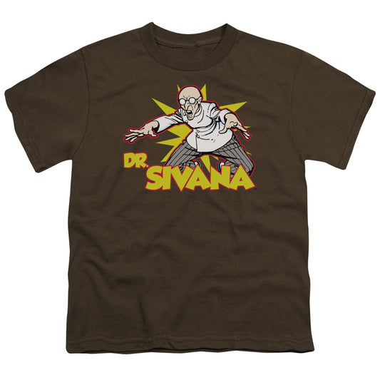 Dc - Dr Sivana - Short Sleeve Youth 18/1 - Coffee T-shirt