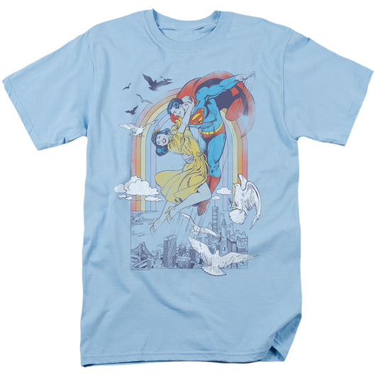 Dc - Rainbow Love - Short Sleeve Adult 18/1 - Light Blue T-shirt