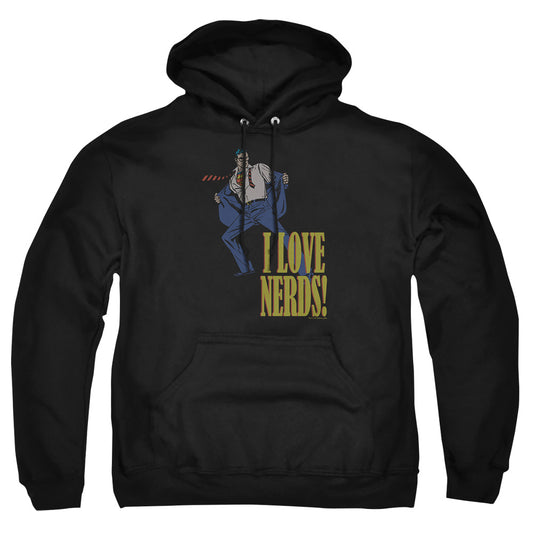 Dc - I Love Nerds - Adult Pull-over Hoodie - Black