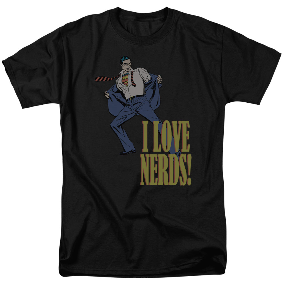 Dc - I Love Nerds - Short Sleeve Adult 18/1 - Black T-shirt