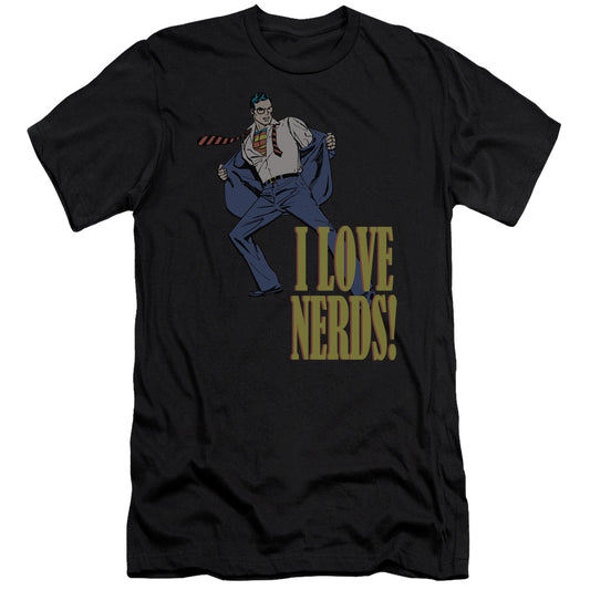 Dc - I Love Nerds - Short Sleeve Adult 30/1 - Black T-shirt