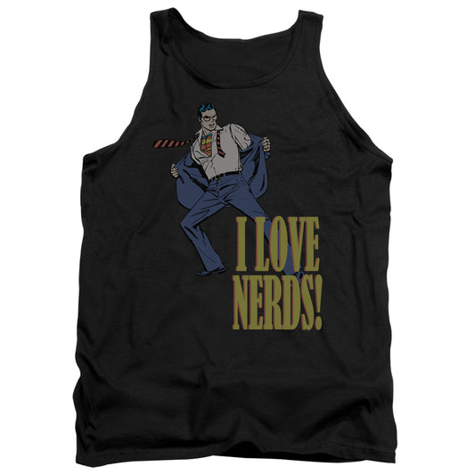 Dc - I Love Nerds - Adult Tank - Black