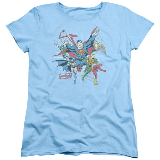 Dc - Lead The Charge - Short Sleeve Womens Tee - Light Blue T-shirt