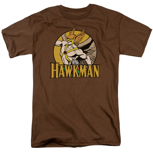 Dc - Hawkman - Short Sleeve Adult 18/1 - Coffee T-shirt