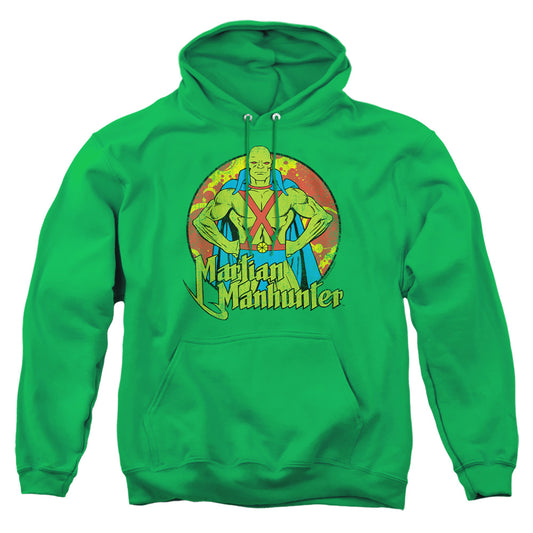Dc - Martian Manhunter - Adult Pull-over Hoodie - Kelly Green
