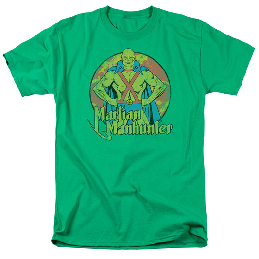Dc - Martian Manhunter - Short Sleeve Adult 18/1 - Kelly Green T-shirt