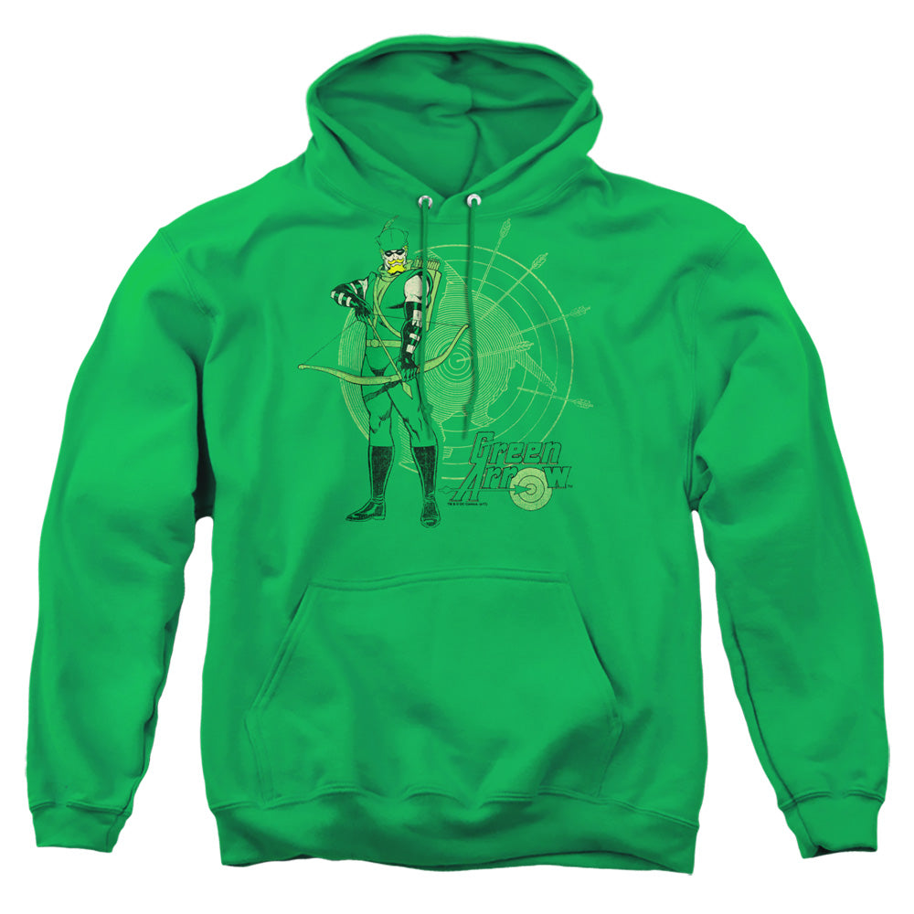 Dc - Arrow Target - Adult Pull-over Hoodie - Kelly Green