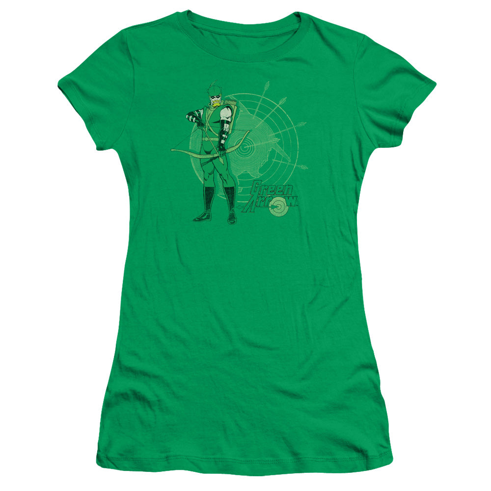 Dc - Arrow Target - Short Sleeve Junior Sheer - Kelly Green T-shirt