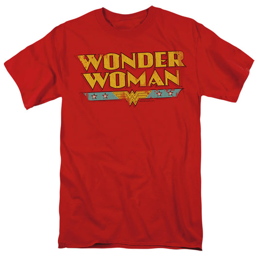 Dc - Wonder Woman Logo - Short Sleeve Adult 18/1 - Red T-shirt