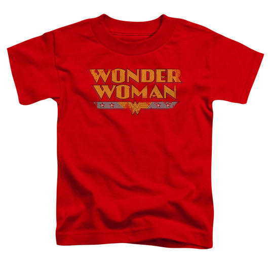 Dc - Wonder Woman Logo - Short Sleeve Toddler Tee - Red T-shirt