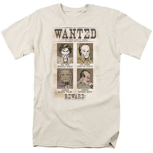 Dc - Wanted Poster - Short Sleeve Adult 18/1 - Cream T-shirt