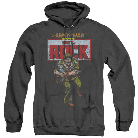 Dc - Sgt Rock - Adult Heather Hoodie - Black