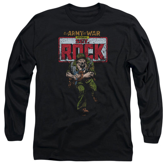 Dc - Sgt Rock - Long Sleeve Adult 18/1 - Black T-shirt