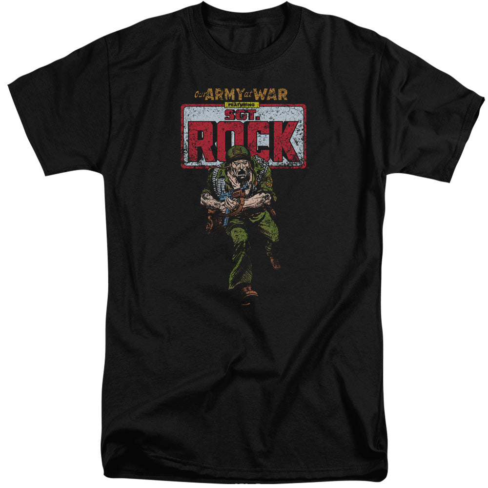 Dc - Sgt Rock - Short Sleeve Adult Tall - Black T-shirt