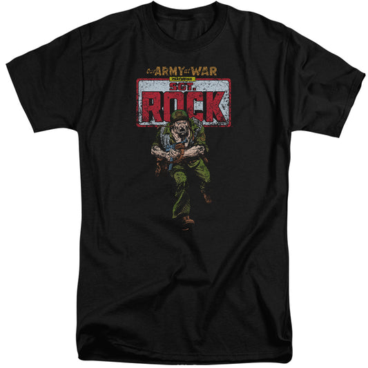 Dc - Sgt Rock - Short Sleeve Adult Tall - Black T-shirt