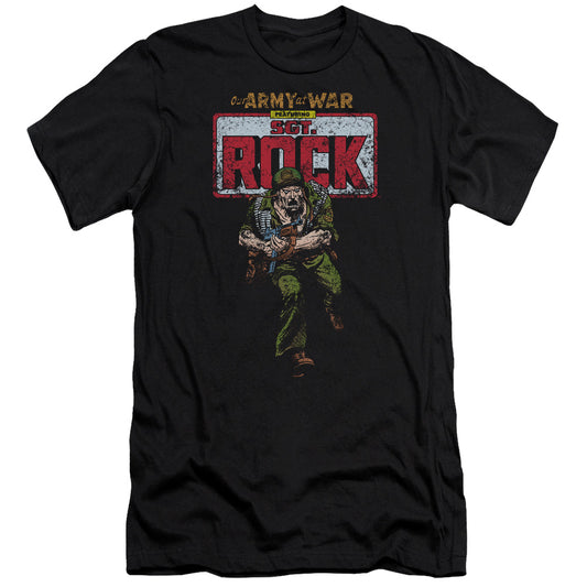 Dc - Sgt Rock-premuim Canvas Adult Slim Fit 30/1 - Black