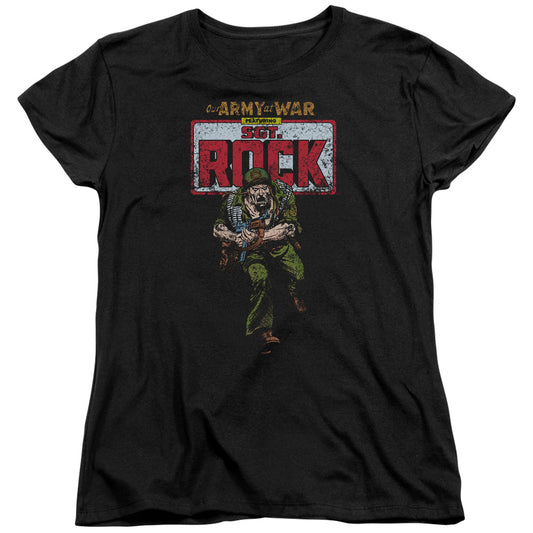Dc - Sgt Rock - Short Sleeve Womens Tee - Black T-shirt