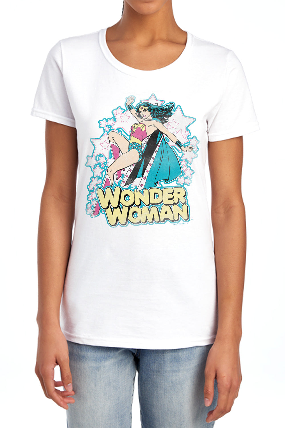 Dc - Im Wonder Woman - Short Sleeve Womens Tee - Light Blue T-shirt