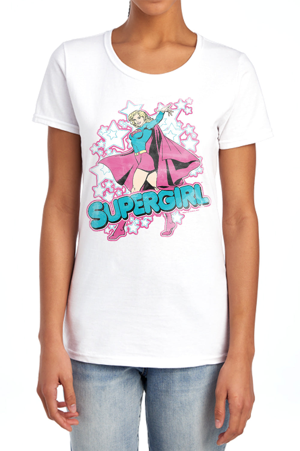 Dc - Im Supergirl - Short Sleeve Womens Tee - Pink T-shirt