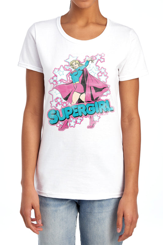 Dc - Im Supergirl - Short Sleeve Womens Tee - Pink T-shirt