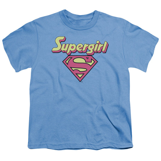Dc - Im A Supergirl - Short Sleeve Youth 18/1 - Carolina Blue T-shirt
